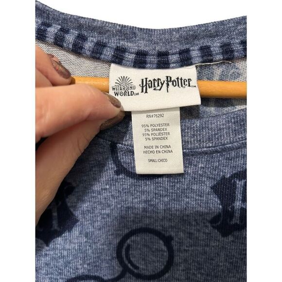 Harry Potter Wizarding World Universal Studios Disney Pull Over Pajama Blue Tie - Picture 3 of 6